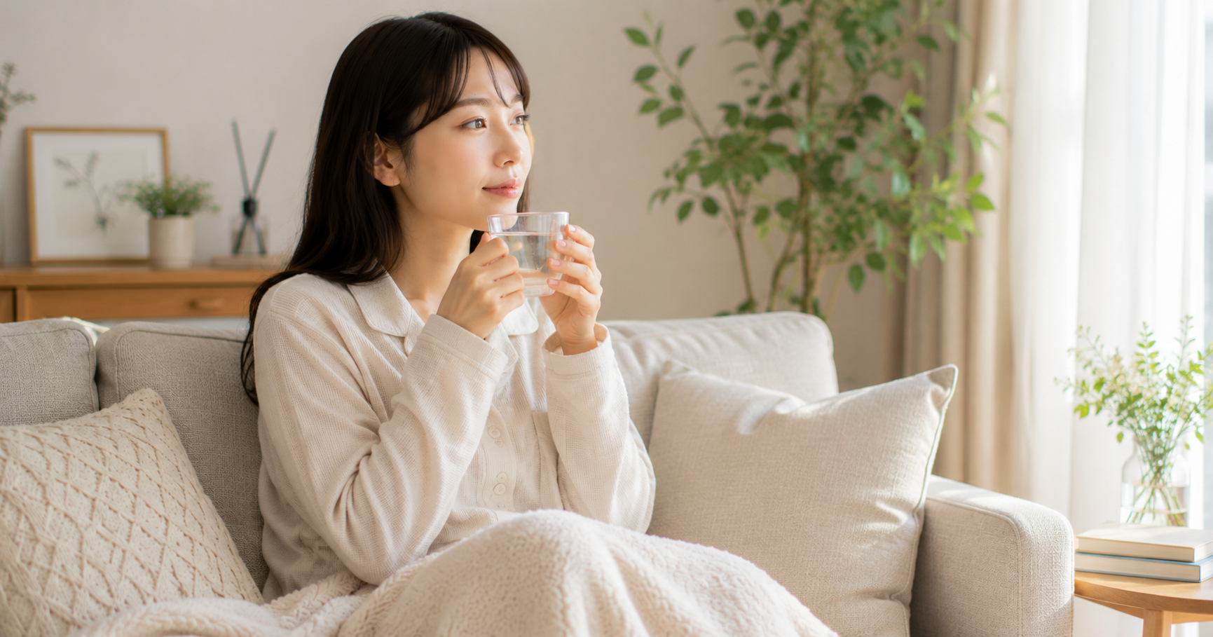 朝、白湯を一杯飲むようになっただけ